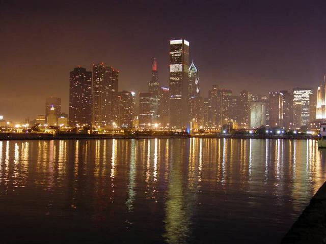 View from Navy Pier, Chicago, IL, July 4, 2003