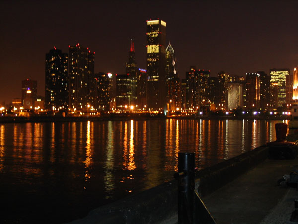 View from Navy Pier, Chicago, IL, July 4, 2003