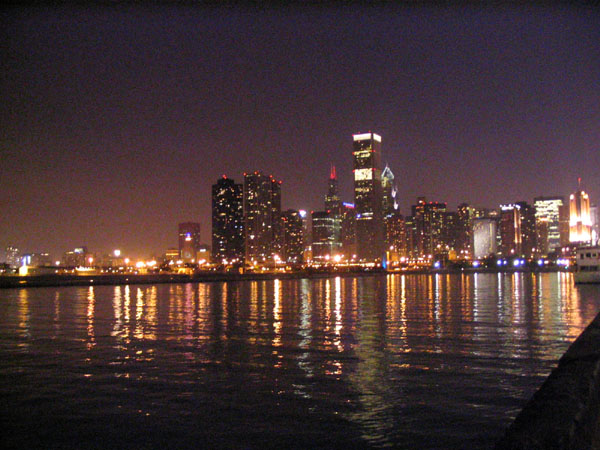 View from Navy Pier, Chicago, IL, July 4, 2003