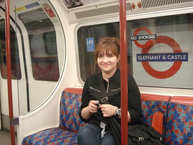 Anna in London Underground Train on Sep 4, 2011