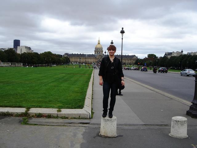 Anna near Les Invalides in Paris on Sep 9, 2011