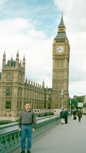 View from Westminster Bridge On Big Ben And The House Of Parliament, London, Jun 7-18, 2001