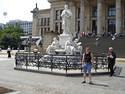 Colbert in front of Friedrich Schiller near Fransozischer Dom at Gendarmenmarkt in Berlin, June 9, 2007