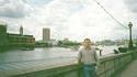 View on the Waterloo Bridge, River Thames, London, Jun 7-18, 2001